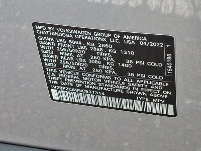 2022 Volkswagen Atlas 2.0T SEL