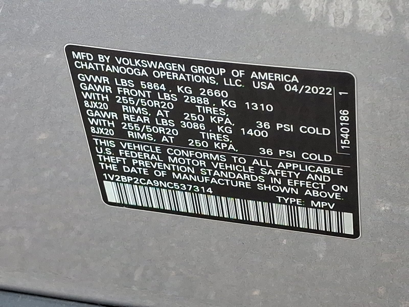 2022 Volkswagen Atlas 2.0T SEL