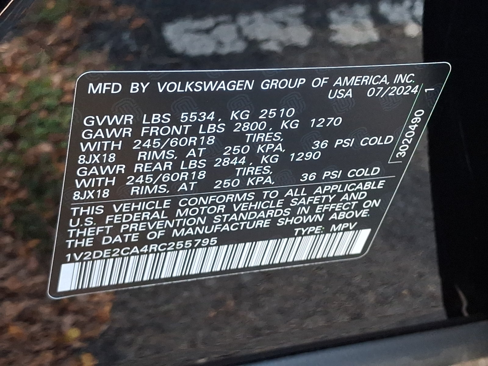 2024 Volkswagen Atlas Cross Sport 2.0T SE