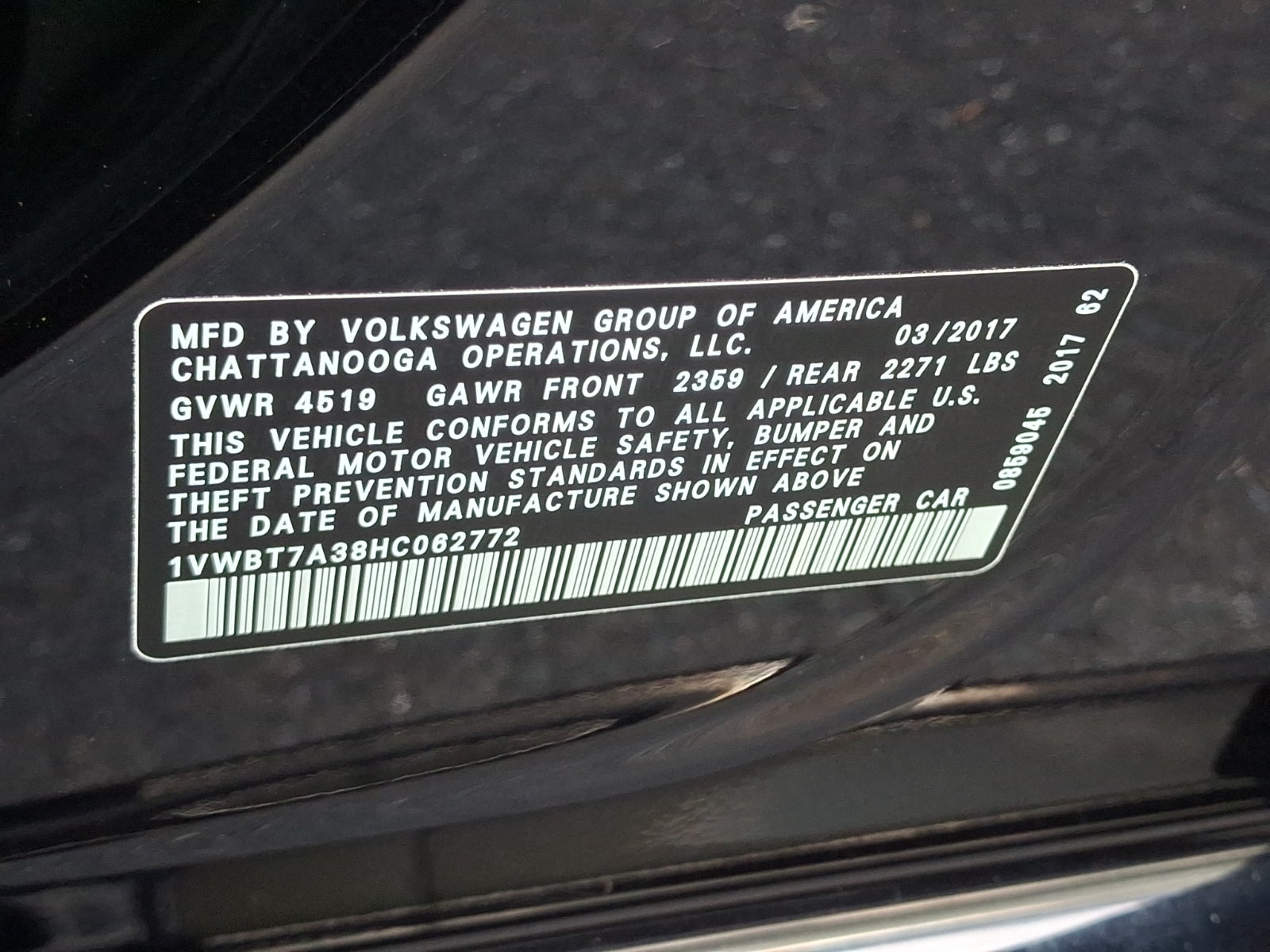 2017 Volkswagen Passat 1.8T SE