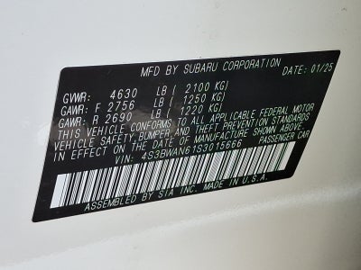 2025 Subaru Legacy Limited