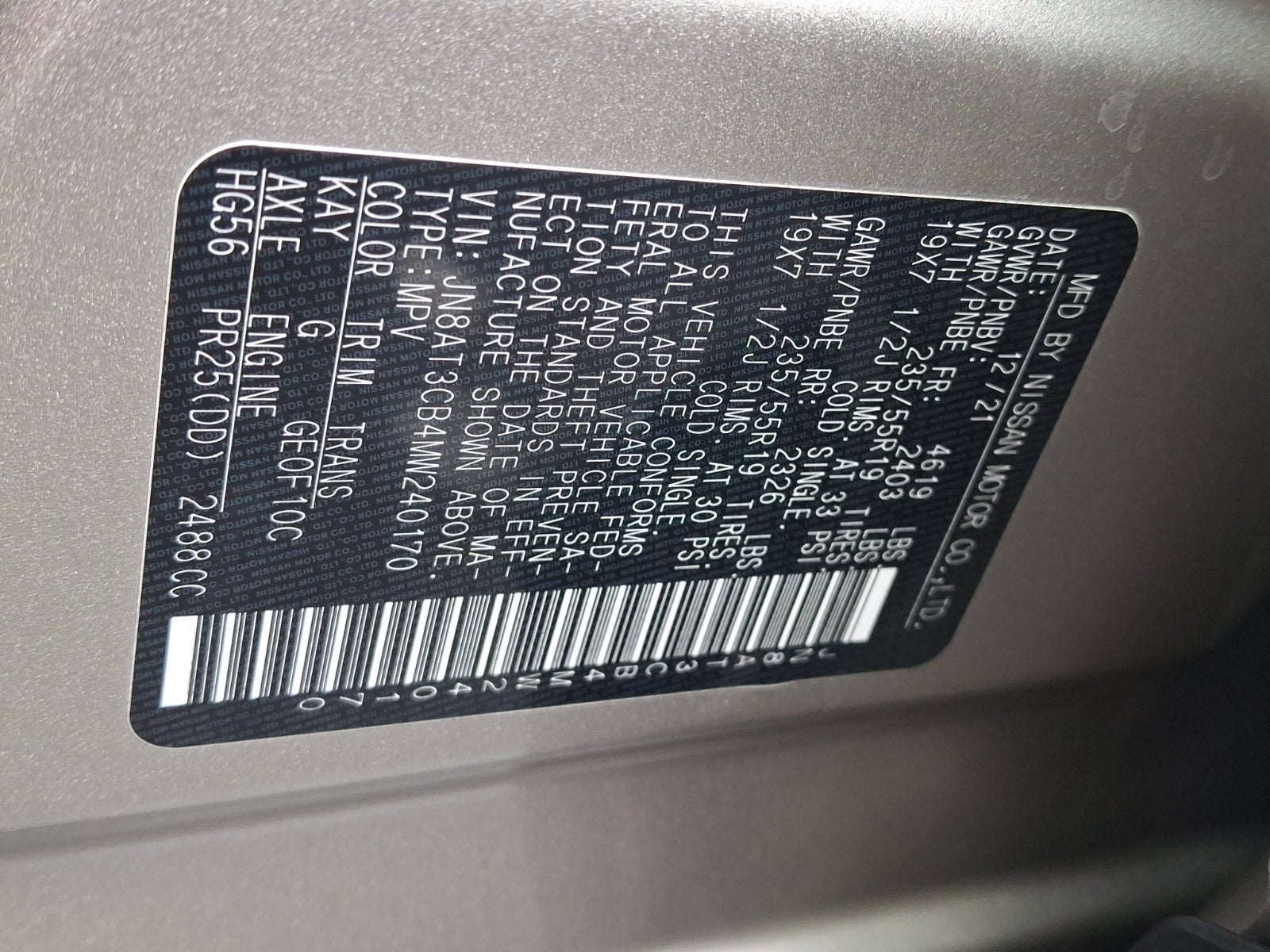 2021 Nissan Rogue SL Intelligent AWD