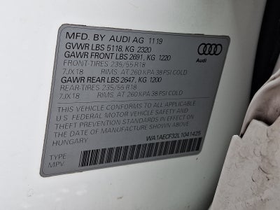 2020 Audi Q3 Premium 45 TFSI quattro Tiptronic