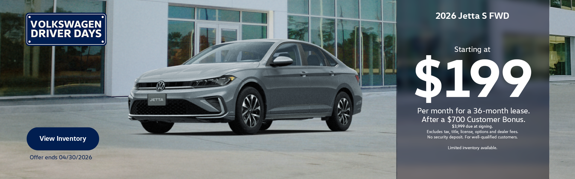 2026 Jetta Lease April