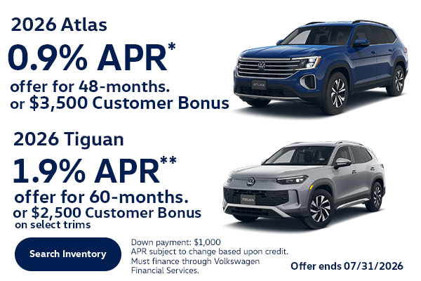 Atlas and Tiguan