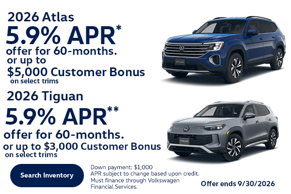 Atlas and Tiguan