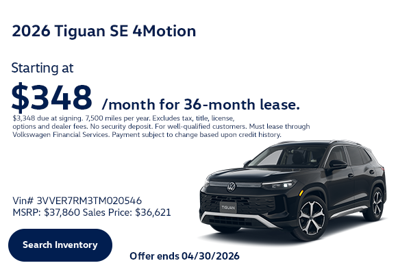 2026 Tiguan SE 4motion Lease